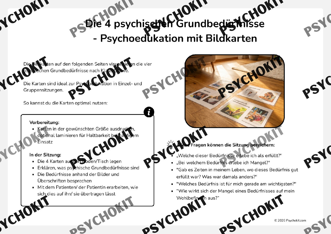 Die 4 psychischen Grundbedürfnisse (Grawe) – Erklärkarten - Vorschau Seite 2