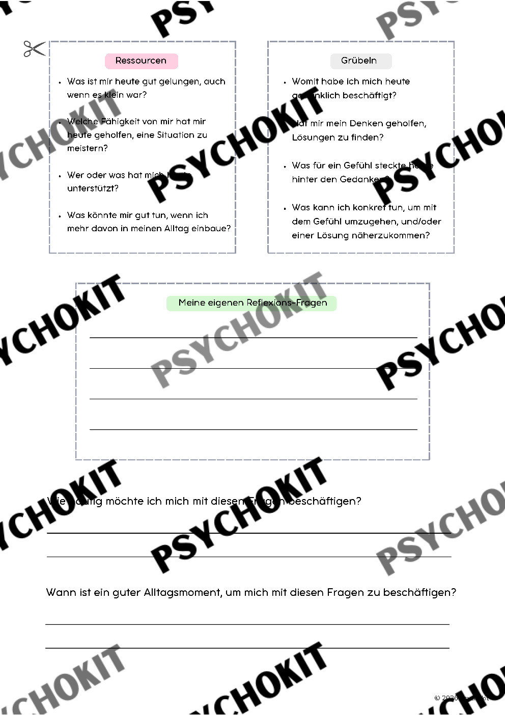 Fragen-Sets zur Selbstreflexion - Vorschau Seite 3