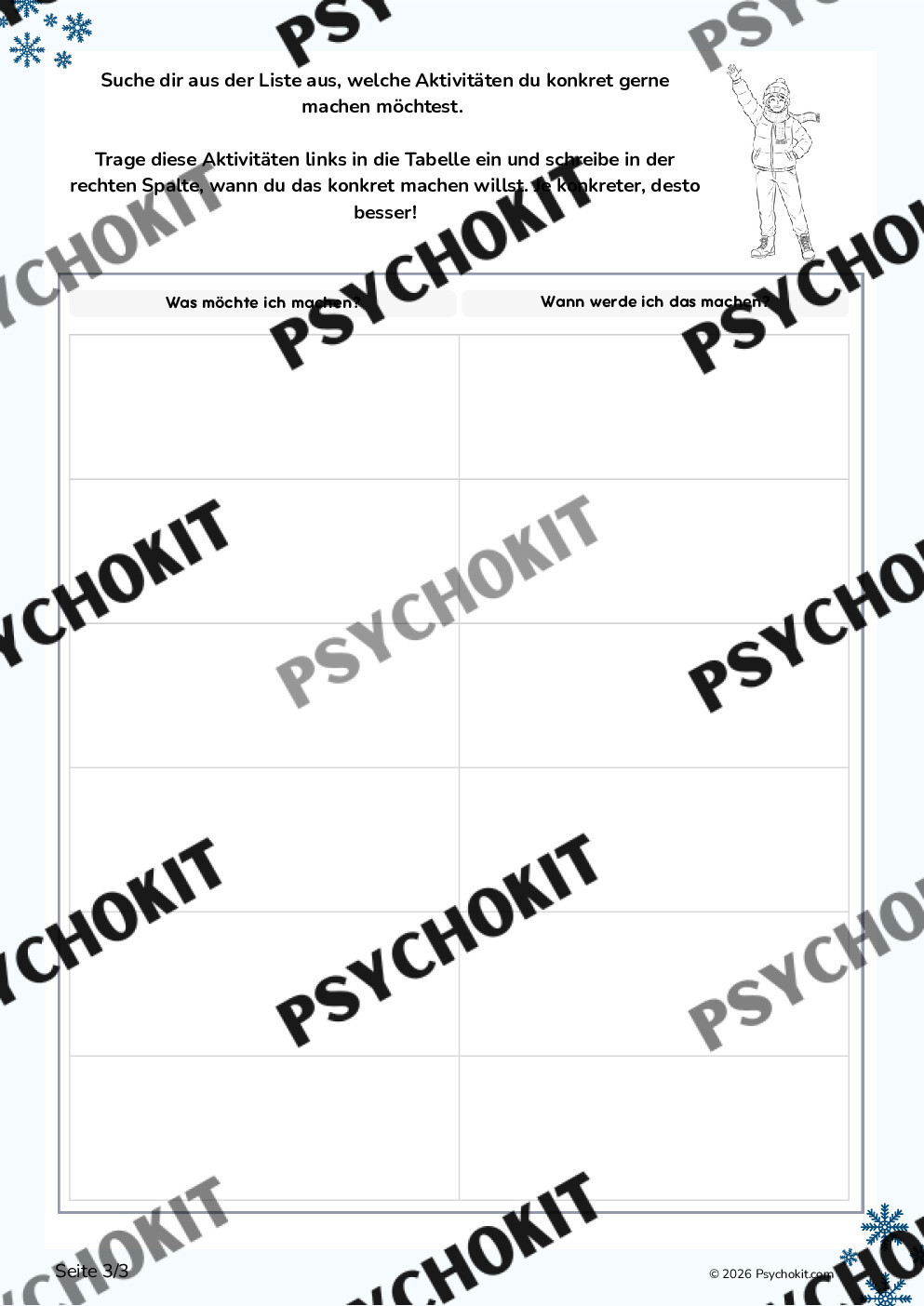 Winter-Aktivitäten für Jugendliche: Ideen-Liste zur Verhaltensaktivierung - Vorschau Seite 4