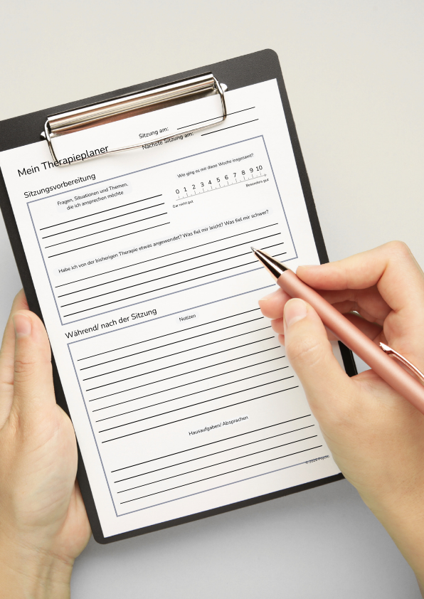 Therapie-Begleitbogen für Klient*innen: Strukturierte Vor- und Nachbereitung - Vorschau Seite 1