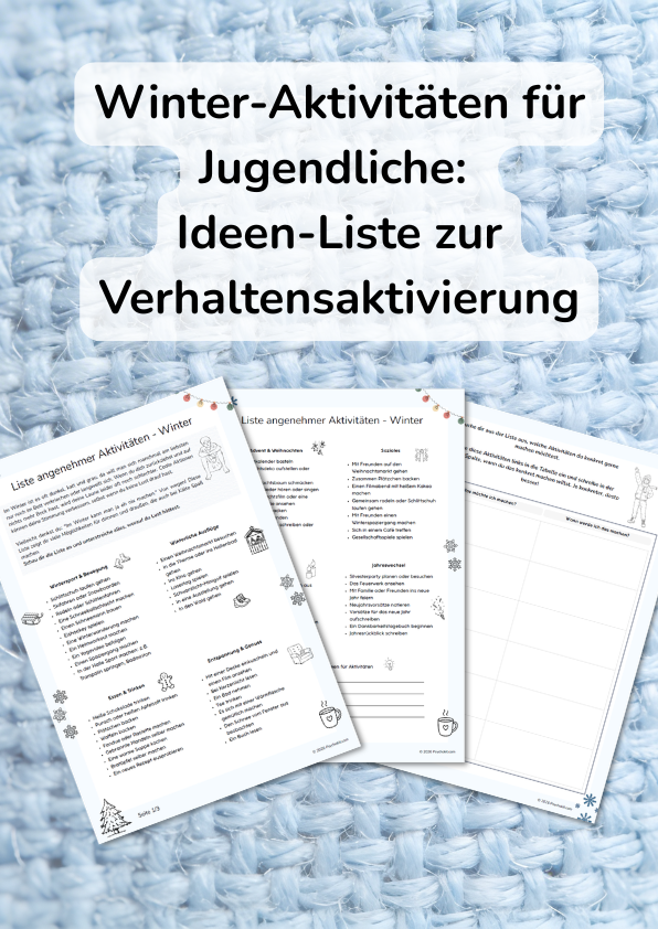 Winter-Aktivitäten für Jugendliche: Ideen-Liste zur Verhaltensaktivierung - Vorschau Seite 1
