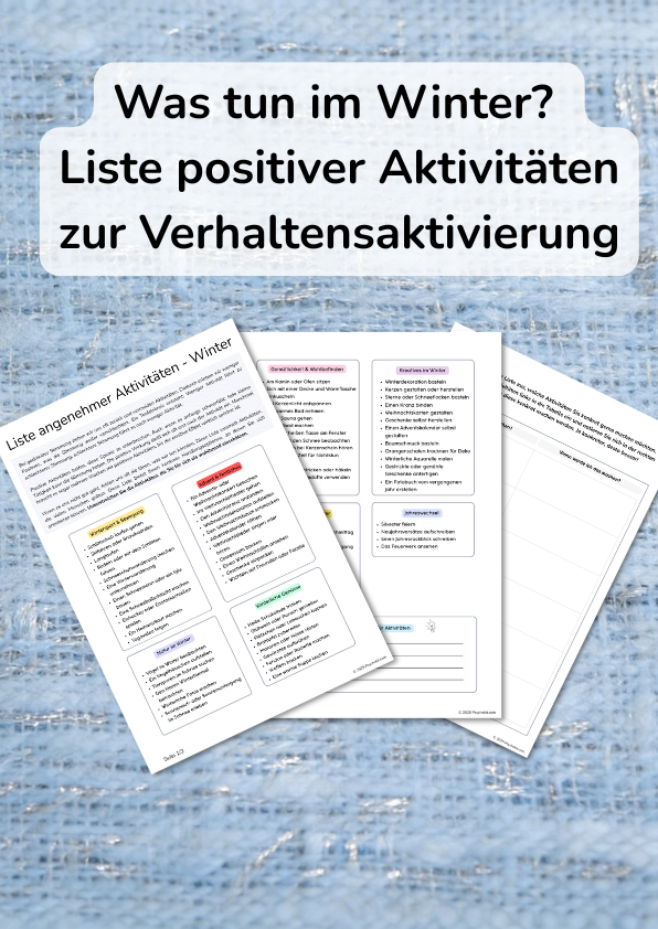 Was tun im Winter? Liste positiver Aktivitäten zur Verhaltensaktivierung - Vorschau Seite 1